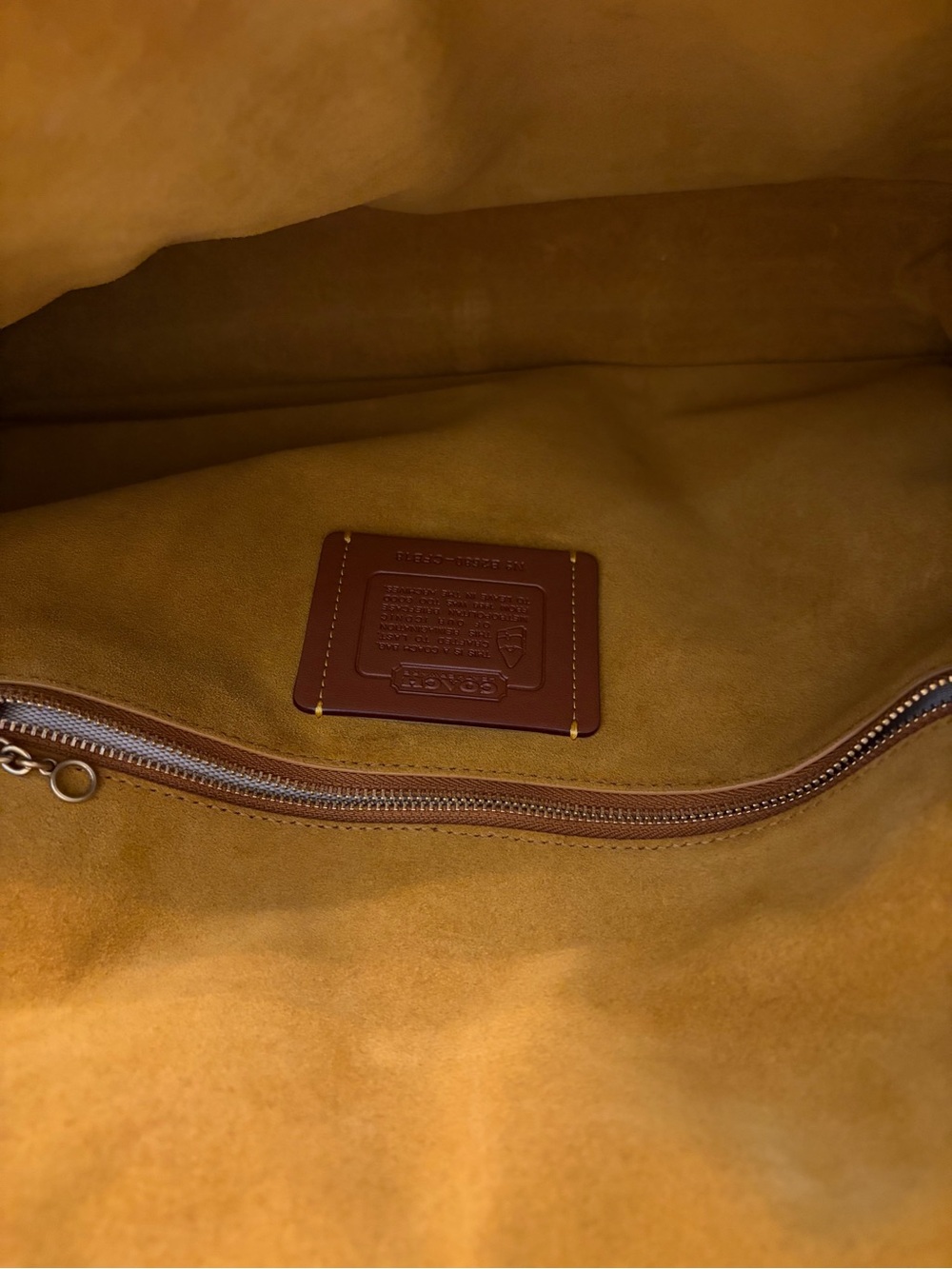 Coach Metropolitan Messenger Bag with Mustard Suede Interior and Gold Hardware - Picture 6 of 7